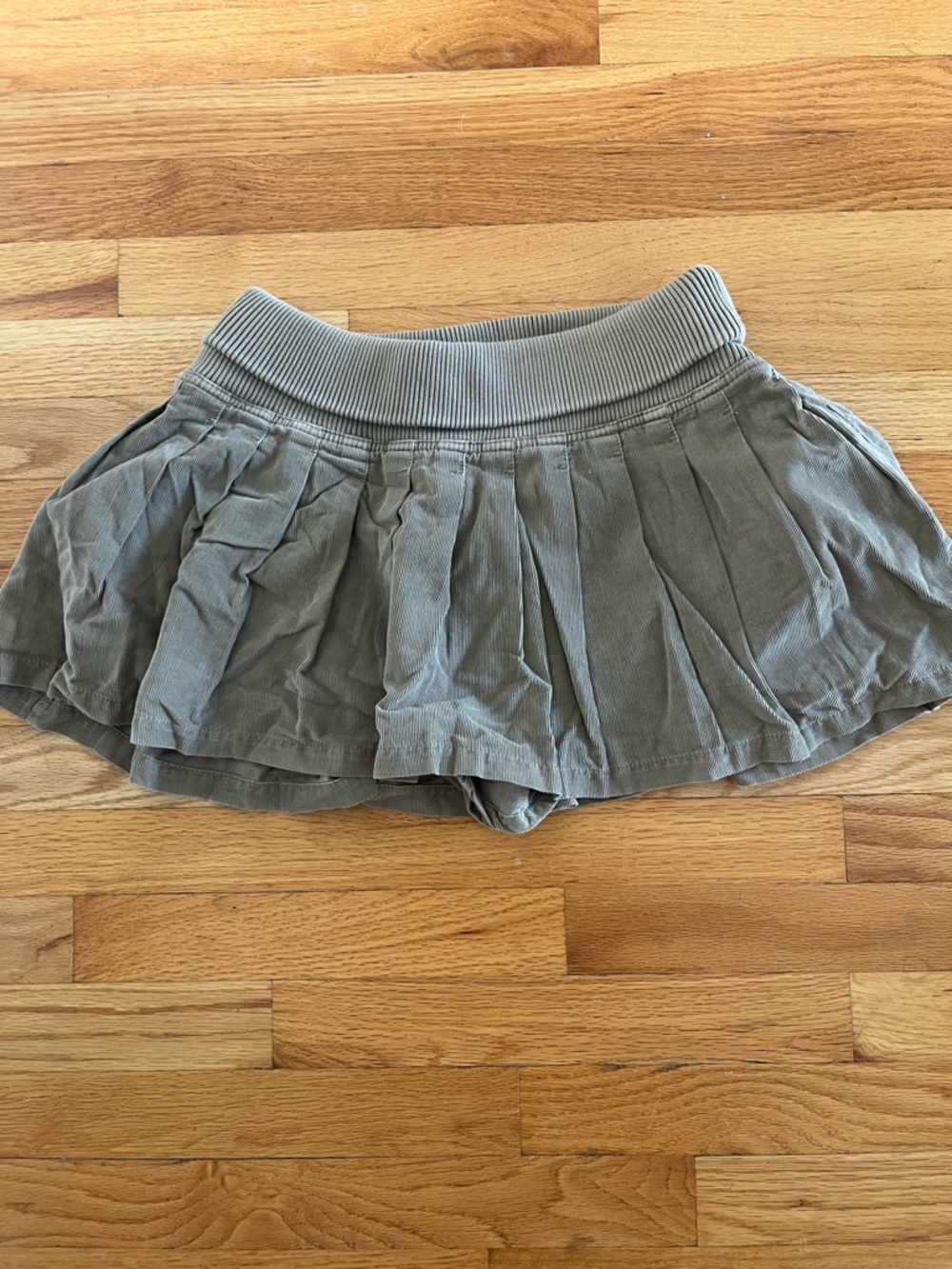 Pilcro Neutral Ribbed Pull-On Skort - Picture 1 of 3